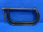 Bessey C-clamp: Extra Heavy Duty, Flat, Swivel, Sliding Handle, CDF410. Fixed Price $90.00.