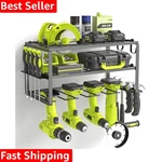 Power Tool Organizer, Heavy Duty Iron, 3 Layers Storage Rack With 4 Drill Hol.... Fixed Price $45.59.