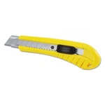 Stanley Standard Snap-off Knife, 18 Mm Blade, 6.75" Plastic Handle, Yellow. Fixed Price $12.75.