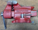 Craftsman Swivel Base Bench Vise No. 391-5180 Jaws 1/2" Red Nice Paint. Fixed Price $49.99.
