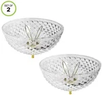 Evelots Ceiling Clip-on Light Bulb Shade-lamp-dome-diamond CUT-ACRYLIC-SET/2. Fixed Price $39.50.