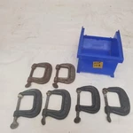 Of 6 Wilton Hargrave C-clamp Wrench Hand Tool Set LOT-128. Fixed Price $200.00.