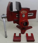 Vintage Columbian Gyro Vise No. 73 1/2 Smooth Jaw Bench Usa +pipe Attach. Fixed Price $235.00.