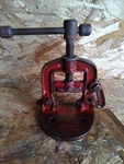 Pipe Vise Clamp Tool Cast Iron Vintage Mark Mfg. Chicago American Co.. Fixed Price $29.01.