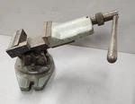 Bison 3/4" X 3" Tilt Angle Swivel Vise With Handle Made In Poland PJMC-100. Fixed Price $200.00.