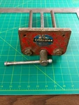 Vintage Red Columbian 6CM2 Woodworking Vise - 6'' Jaws, Capacity. Fixed Price $64.99.