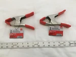 (2) New Bessy 2" Metal Spring Clamp XM5 2-1/4" Throat Depth Vinyl Tips. Fixed Price $16.90.