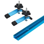 Powertec 71169 48-INCH Universal T-track With 2 Hold-down Clamps, Anodized Blue. Fixed Price $45.92.