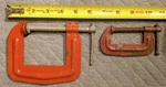 Lot Of Two C-clamps Stanley H155 1/2 X Unbranded 2" 1" Nice. Fixed Price $13.50.