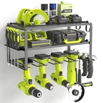 Power Tool Organizer,heavy Duty Iron, 3 Layers Storage Rack With 4 Drill Holders. Fixed Price $41.45.