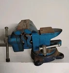 Durable 2.5 Inch Jaw Vise & Pipe Clamp For Home /shop - Swivel Base Blue Finish. Fixed Price $35.00.