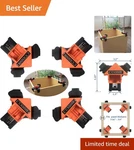 Craftsman's Choice: 4 Pack Right Angle Clamps For Precision Woodworking Projects. Fixed Price $17.99.