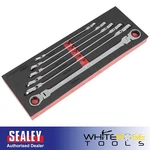 Sealey Premier Flexi-head Double End Ratchet Ring Spanner Set 6PC Extra-long. Fixed Price $151.30.